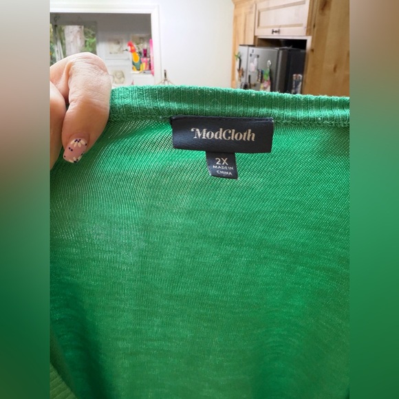 Modcloth Vibrant Green Cardigan - Picture 6 of 7